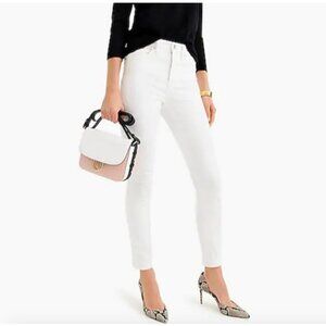 J.Crew $98 9" High Rise Toothpick Jean in White Size 37 B3584
